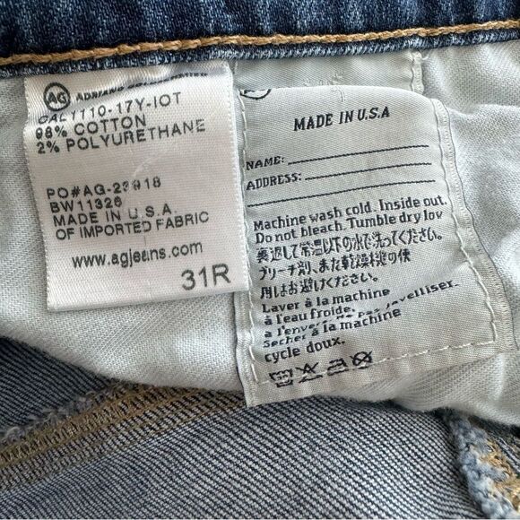 Adriano Goldschmied AG Stilt Cigarette Jean 31R Distressed - Picture 14 of 14